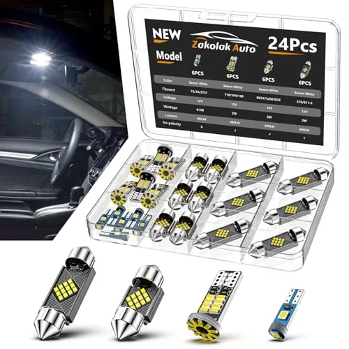 Zakolak 24pcs Led Interior Car Lights