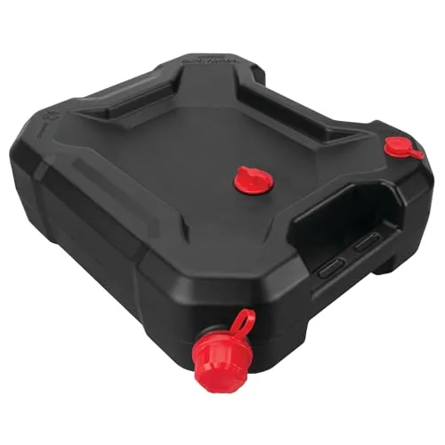 Performance Tool W4077 16-Quart Oil Drain Container, Deep Drain Well, Integrated Handles, Sealing Rubber Gaskets, Black