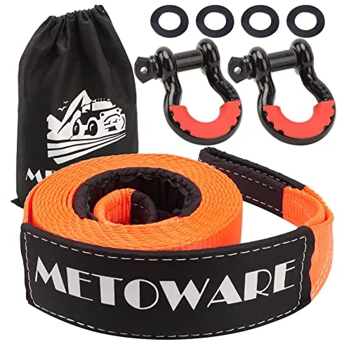 Metoware Heavy Duty Tow Strap Recovery Kit