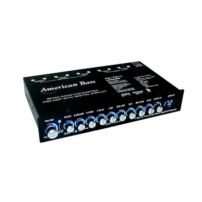 American Bass High End 7 Band Equalizer Voltage Display