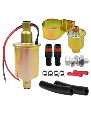 AUGREX Universal 6 Volt Electric Fuel Pump with Installation Kit, ...