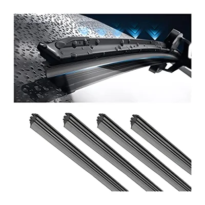 AUKEPO 4 Piece 21 Inch Windshield Wiper Blade Refills, Cut-to-Fit Inserts
