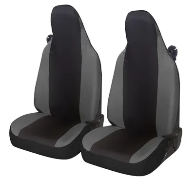 Auto Accessori Lupex Car Seat Covers Compatible with Smart Fortwo, 450 451 and 453, Made in Italy, Polycotton Fabric (Black - Dark Grey)