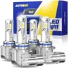 AUTOONE 9005 9006 Bulbs Combo, 6000K White Super Bright 9005/HB3