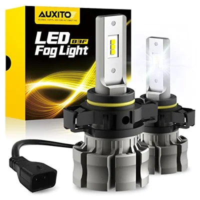 AUXITO 5202 LED Fog Light Bulbs, 6500K Cool White, 6000 Lumen, Plug and Play