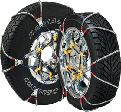 SCC SZ143 Super Z6 Cable Tire Chain for Passenger Cars, Pickups, and SUVs - Set of 2