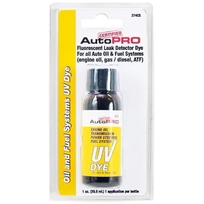 A/C Pro certified leak detector dye for car AC refrigerant leak diagnosis