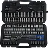 Amazon Basics 201-Piece Mechanic's Socket Tool Set With Case, SAE and Metric Sizes, Chrome-Vanadium 