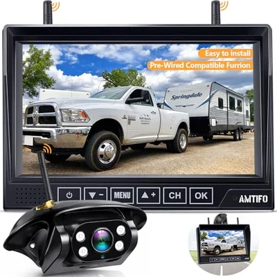 RV Backup Camera Wireless Easy Install: Plug & Play for Furrion Pre-Wi