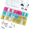 TICONN 120 Pcs Heat Shrink Wire Connectors, Marine Crimp Ring Terminal Kit
