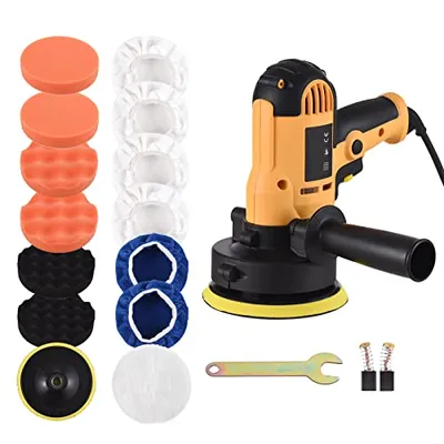 Buffer Polisher, Geevorks Buffer Waxer 5-inch, Variable Speed Car Polisher 600-3700RPM with Detachabity Sensor Portable Indoor Out