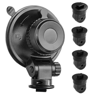 Sportway S504 Suction Cup Dash Cam Mount Holder (5th Gen) with 4pcs 360 Rotating Joints for Apeman Ssontong Biuone iZEEKER HaHoco and Most Other Car D