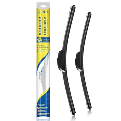 VEIGEIR 13 inch + 13 inch Windshield Wiper Blades Compatible with Jeep Wrangler 2006-1997 Original Equipment Automotive Replacement J/U Hook Front Blades 2 Pack