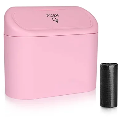 Accmor Car Trash Can with Lid, Vehicle Trash Bin Car Dustbin Garbage Organizer Holder...