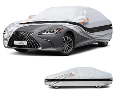 Holthly 10 Layer Sedan Car Cover Waterproof All Weather for Automobile