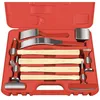 C&T 9 Piece Heavy Auto Body Repair Tool Hammer Dolly Set, Car Body Repair Tool Kit with Carrying Cas