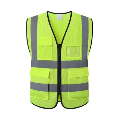 Reflective Safety Vest for Men Women Construction Hi Vis AP1 Yellow L