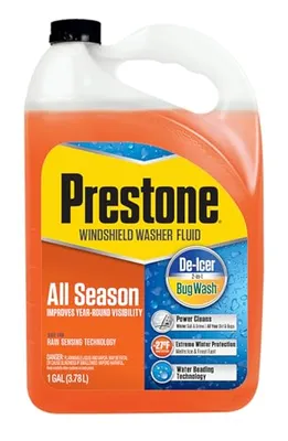Prestone AS658 Deluxe 2-in-1 Windshield Washer Fluid, 1 Gallon