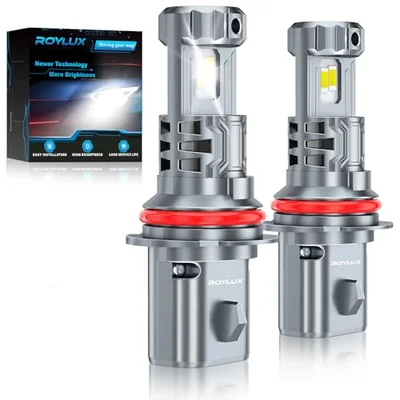 ROYLUX 9007 HB5 Fog Light Bulb, 24000LM 600% High Brightness 6000K Cool White for...