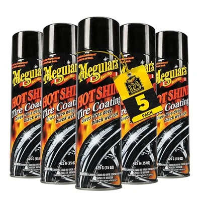 Meguiar's G13815 Hot Shine High Gloss Tire Coating, 15 Oz, 5 Pack