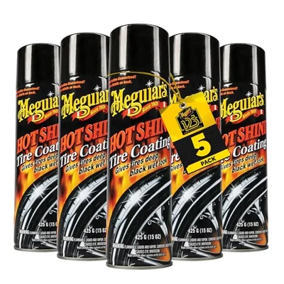 Meguiar's G13815 Hot Shine High Gloss Tire Coating, 15 Oz, 5 Pack