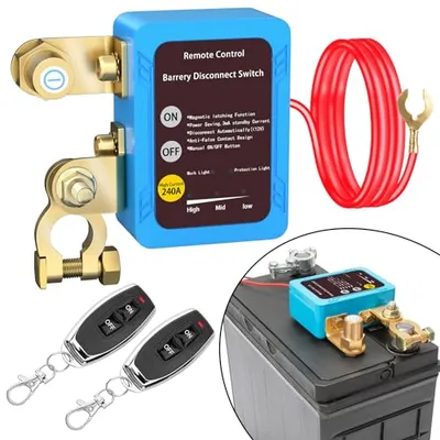 remote 12V battery disconnect switch for car