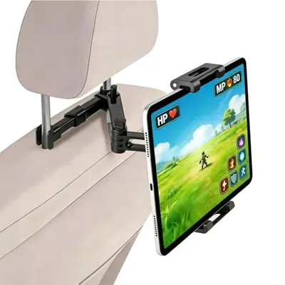 Brake Caliper Compression Tool, Caliper Piston Compressor Tool with Additional 2 pcs Large Steel Plate and 2 Hooks, AIOYE 360Adjustable iPad Car Tablet Holder - Back Seat for Kids & Adults, Compatible with 4.7-12.9in Brake Caliper Tool for Single Twin Quad Piston Calipers (Blue)