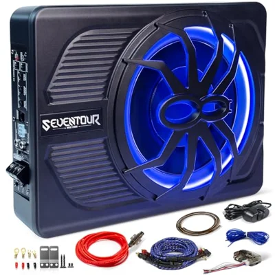 10 800W Under Seat Car Subwoofer and amp package,Pure and Pleasant Bass