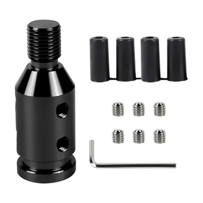 ongfuwu M12x1.25 Shift Knob Adapter, Aluminum Gear Shift Adapter Kit with 4-Sizes Hoses, Universal G