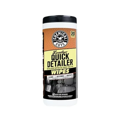 Chemical Guys, Leather Quick Detailer Conditioning Wipes, 30 Count Canister
