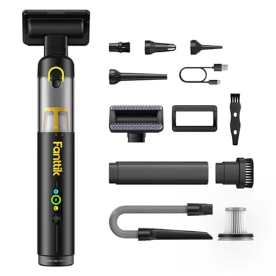 Fanttik Slim V10 APEX Cordless Car Vacuum, 4-in-1 Portable Mini Handheld Vac, Upgraded...