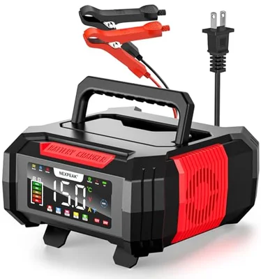 NEXPEAK 15A Battery Charger, Trickle Charger 12V/24V Car Battery Charger 9-Stage Smart...