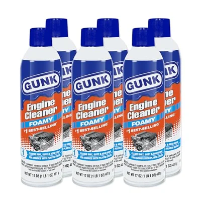 Gunk Engine Cleaner – Foamy Spray for Engines with Plastic Covers – Expanding Foam Quickly Removes Grease, Oil, Dirt ...