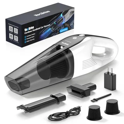 Handheld Vacuum Cordless, Ultra-Strong Suction Car Vacuum Portable Cordless, Rechargeable Hand Held Car Vacuum Cleaner High Power with Multi-Nozzles &
