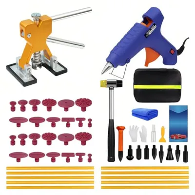 DIQDI 49PCS Dent Puller Kit, Paintless Dent Repair Kit for Small Dents