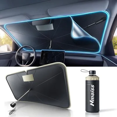 2026 Upgraded Nmoiss True Dual Layer Air Cool Windshield Sun Shade Umbrella