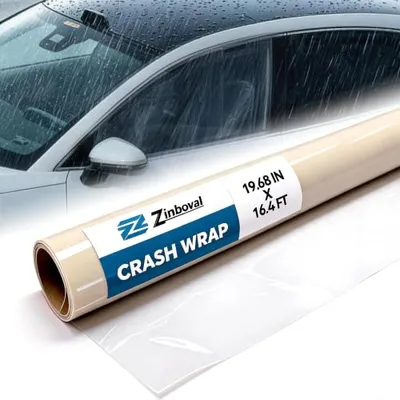 Zinboval Crash Wrap for Broken Car Window Collision Wrap 19.68 in x 16.4 ft
