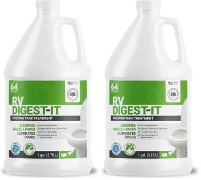 Unique RV Digest-It RV Toilet Treatment - Eliminates Odors at the Source and Liquifies Waste - 16 Uses Per Bottle (32 oz)