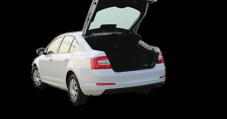 Car trunk popped open from inside using the interior trunk release button