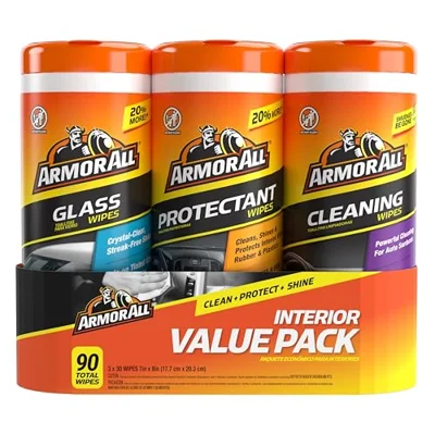 Armor All Car Interior Value Pack Wipes (90 Count)