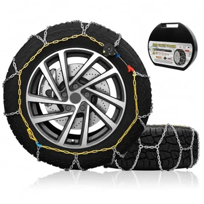 Auto-Tightening Snow Chains (1-Min Quick Install, Reusable)