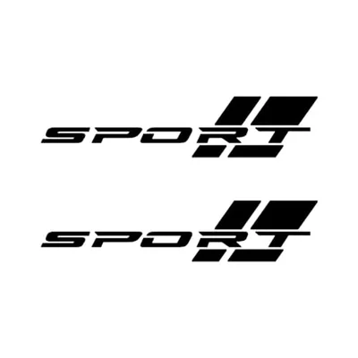 2PCS Car Sport Letter Logo Vinyl Decal, Exterior Accessories Fit for All Cars Side ...