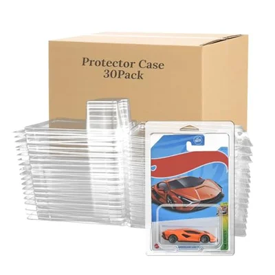 30 Pcs Protector Case Compatible with Hot Wheels Storage Display Case Model Car ...