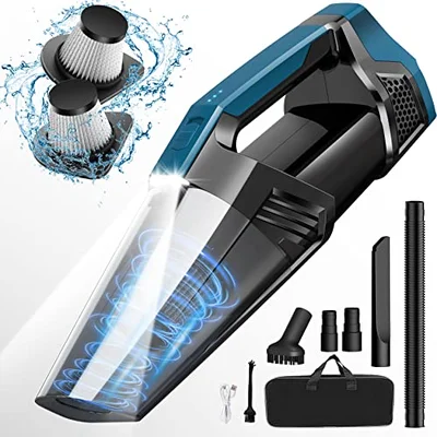 Blestan Cordless Car Vacuum Lightweight High Power Handheld Vacuum Cleaner with LED ...