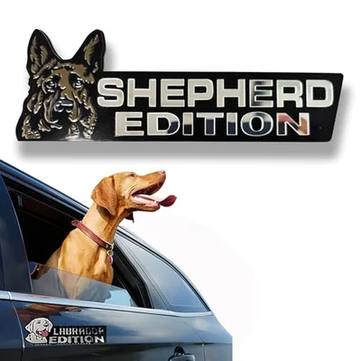 Car Emblem: Dog Car Badge Laser Cutting Emblem Cool Decals Trucks German Shepherd ...