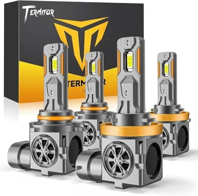 Termitor Latest H11 9005 Light Bulbs Combo, 150,000LM High/Low Beam, 85K+ Hours Long ...