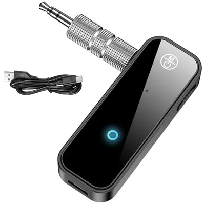 Upgraded AUX Bluetooth 5.4 Adapter for Car, 2 in 1 Wireless Bluetooth Transmitter ...
