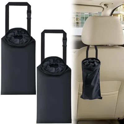 ecocstm 2 PCS Car Trash Bags, Car Accessories Washable Garbage Bag Hanging