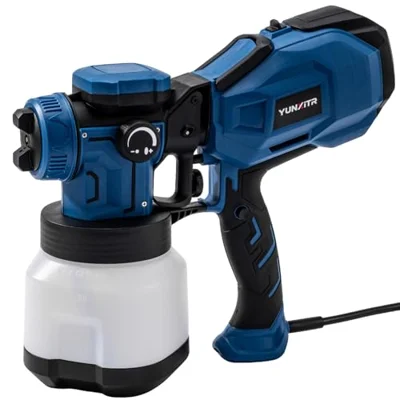 HVLP Paint Sprayer,1200W High Power Electric Spray Gun,6 Nozzles,3 Spray Patterns & 1200ml Large Container for Furniture,Cabinets,Walls,Fences,Garden 