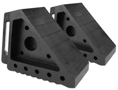 MaxxHaul Solid Rubber Wheel Chock 2-Pack | 8